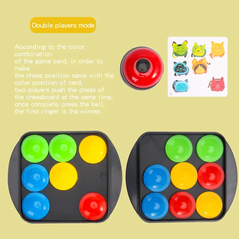 Juegos de mesa colorido empujando rompecabezas juego de mesa desarrollo de inteligencia entrenamiento juguete educativo para niños