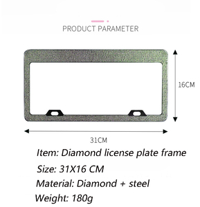 Chất lượng cao New Car Styling Bling long lanh đá quý Rhinestone Giấy phép số tấm khung với giá nhà máy - Product Image 4