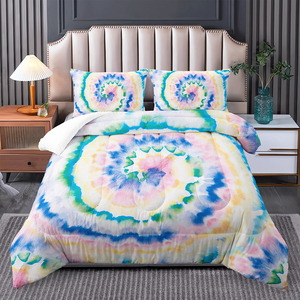 TIE DYE Comforter Set Batik watercolour psychedelic bedding Set Bohemian giường đặt cho trẻ em gái phụ nữ - Product Image 1