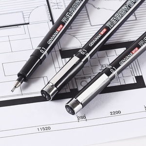 Japonya ucu çift hat pürüzsüz yazma kaliteli 0.1mm cetvel kalemi G-09901 sanatçı kalem - Product Image 5