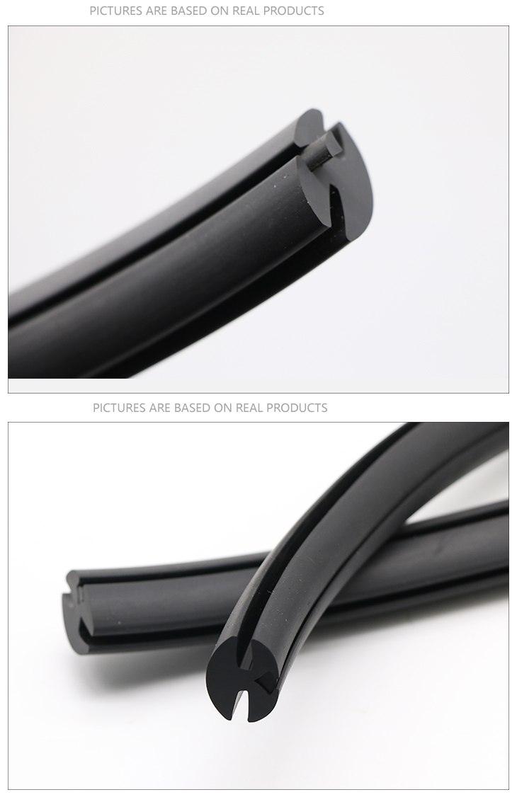 Custom Extruded Profile Aluminium Window Door Car Weather Glass Bottom Edge Epdm Rubber Seal Strip