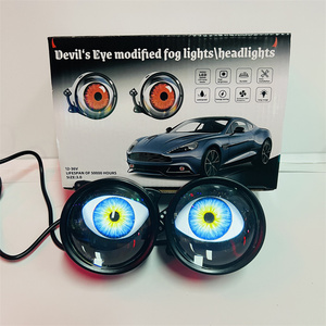 ไฟหน้ารถ3นิ้ว6โหมด LED ปีศาจตาชั่วร้ายโมดูล LED หลากสีสำหรับไฟหน้าโปรเจคเตอร์เลนส์ไฟหน้า LED ไฟหน้า - Product Image 6