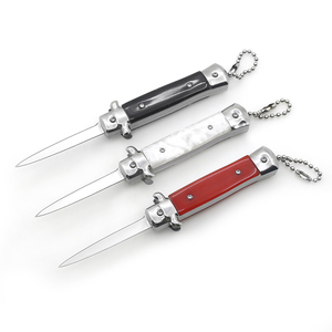Portable Mini AKC Mirror Blade Knife Resin Handle 3 Colors Hot Selling Folding Box <strong>Cutter</strong> <strong>Key</strong> Chain for DIY OEM Customization - Product Image 1