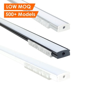 ช่องไฟ LED สีเงินสีทองสีดำพร้อมฝาครอบเครื่องพ่นไฟ LED อลูมิเนียมโปรไฟล์1ม. 2ม. 3ม. สำหรับ LED - Product Image 4