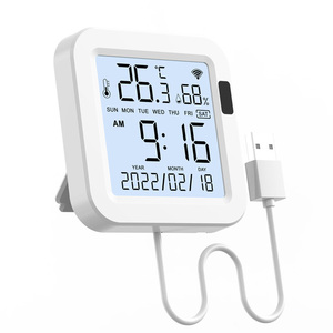 LEDEAST E Tuya termostato Digital Detector de temperatura pantalla LCD Alexa Control de voz WiFi temperatura Sensor de humedad - Product Image 1