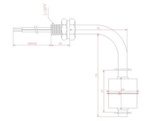 Interruptor de nivel de flotador de material inoxidable, instalación horizontal, sensor de nivel de agua, LLS-HS75 - Product Image 2