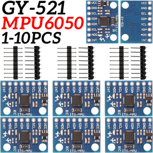 Módulo GY521 MPU 6050 MPU6050 MPU 6050, Sensor Giroscópico Analógico de 3 Ejes, Acelerómetro para Arduino DIY