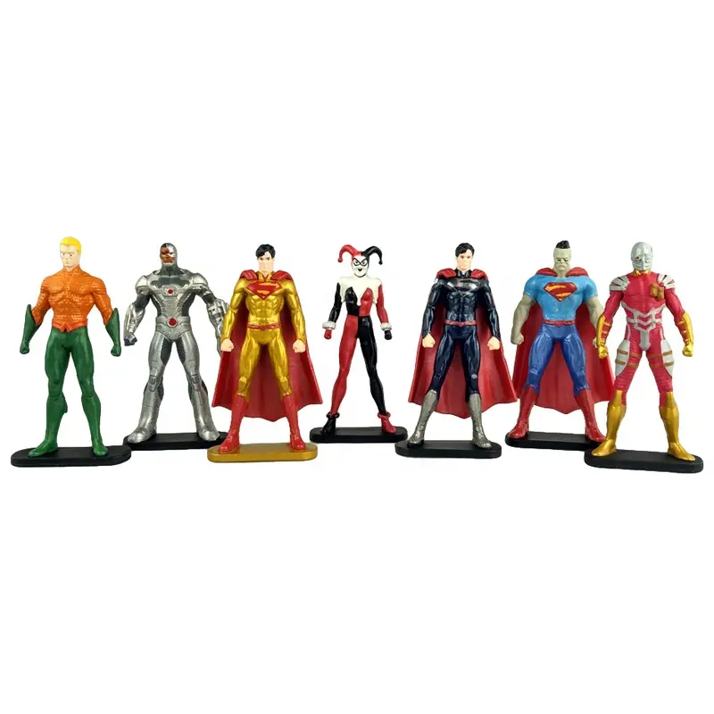 Figuras de acción de superhéroes de DC Comics, Mini juguetes de plástico de PVC