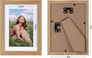 <strong>8</strong>.5x11 High Definition Pine Photo <strong>Frame</strong> Wall Tabletop Display Picture <strong>Frame</strong> with 6x8 Mat for Home Use - Product Image 2