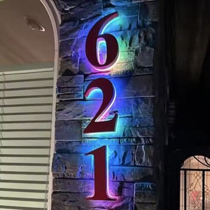 不锈钢Rgb门号3d背光门号Rgb标志照明地址