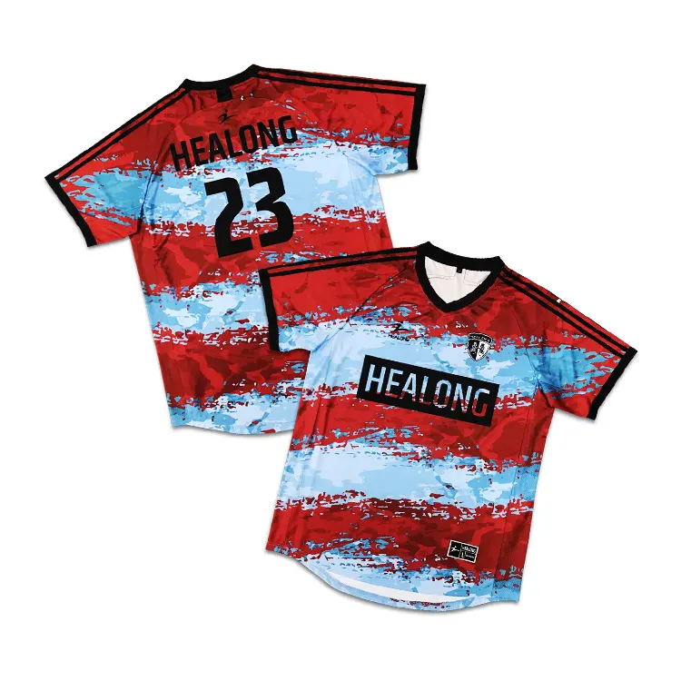 Custom Design Sublimatie Print Voetbal Jersey Camouflage Soccer Jersey Serie