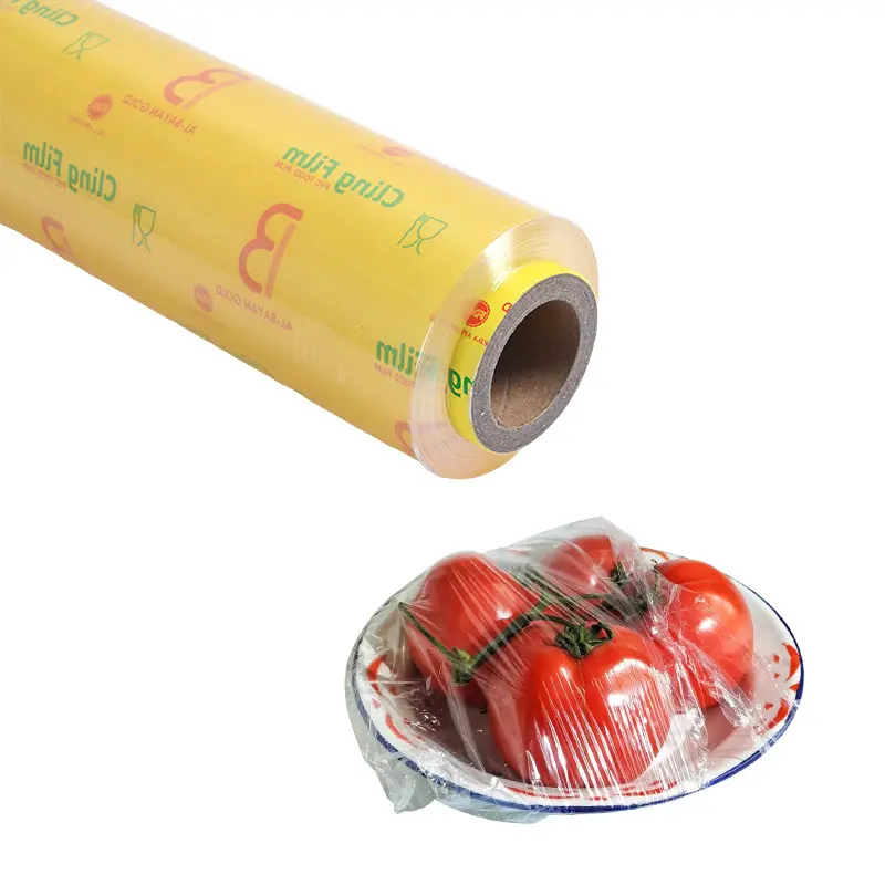 Film Pvc transparan tahan air Super bening Film Pvc plastik pembungkus makanan rol