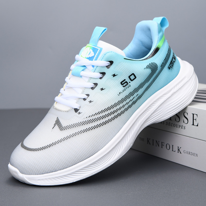 Estilo masculino blanco y azul.