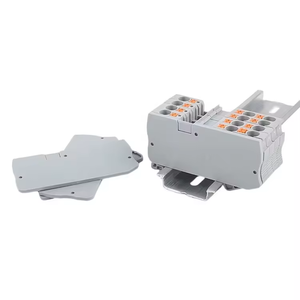 PT 2.5-TWIN 3 Conductor Multi Level Feed Through Installation Copper <strong>Push</strong> in Twin DIN Rail Feed Through <strong>Spring</strong> <strong>Terminal</strong> <strong>Block</strong> - Product Image 4