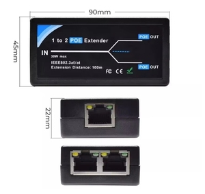 2 Port Gigabte POE Extender 10/100/1000Mbps With IEEE 802.3af Standard <strong>Input</strong> <strong>Output</strong> for IP <strong>Camera</strong> Extend 100 Meters POE Range - Product Image 3