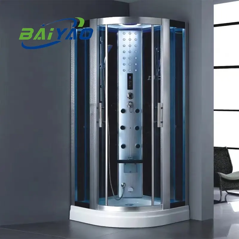 Baiyao Hersteller Dampf duschkabine mit nassem Sauna raum mit Rahmen polierter Dampf ausgangs duschraum