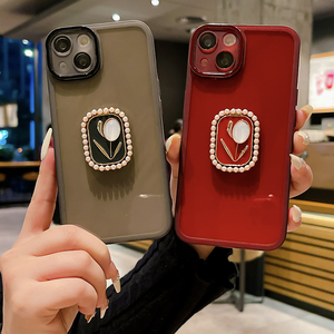 For OPPO A58/A57 A97/A96 A1Pro Phone Case With Lens Protection for OPPO A72/A53 A32 R17 <strong>A8</strong> Korean Tulip Phone Holder - Product Image 2