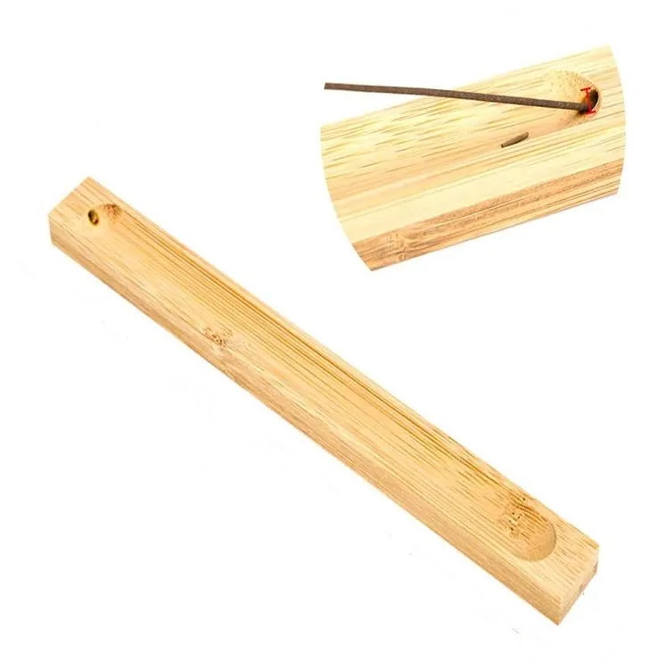 Soporte de varitas de incienso de madera de bambú personalizado al por mayor soporte de Agarbatti de alta calidad quemador de incienso para decoración de dormitorio