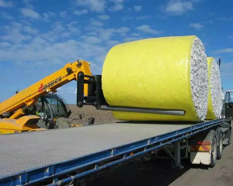 Hot Sell bunte gelbe Kunststoff Silage Ballen presse Wrapping Baumwolle Verpackung Ballen Wrap Film für Picker CP690 CP770 Harvester