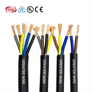 工厂柔性电缆<span class=keywords><strong>2</strong></span> 3 4 5芯H03VVH2-<span class=keywords><strong>F</strong></span> <span class=keywords><strong>H05VVH2</strong></span>-<span class=keywords><strong>F</strong></span> 4毫米6毫米<span class=keywords><strong>2</strong></span>.5平方毫米3芯柔性铜电缆