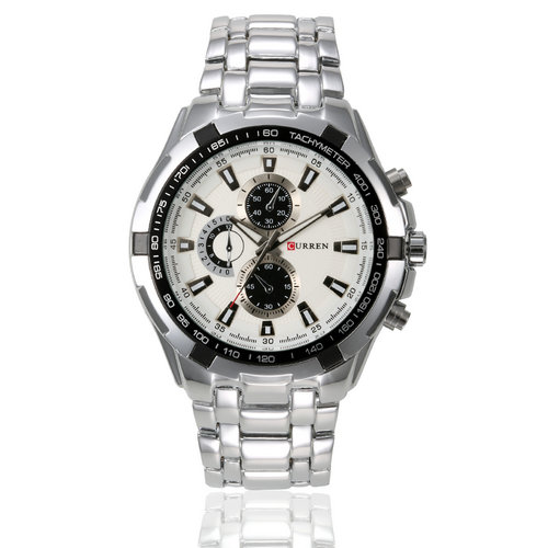 6 white case white dial