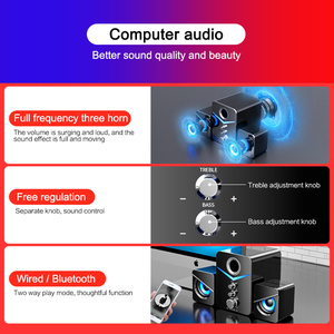 Vofull HD-altavoces inalámbricos de madera para sistema de cine en casa, Mini USB 2,1 - Product Image 3