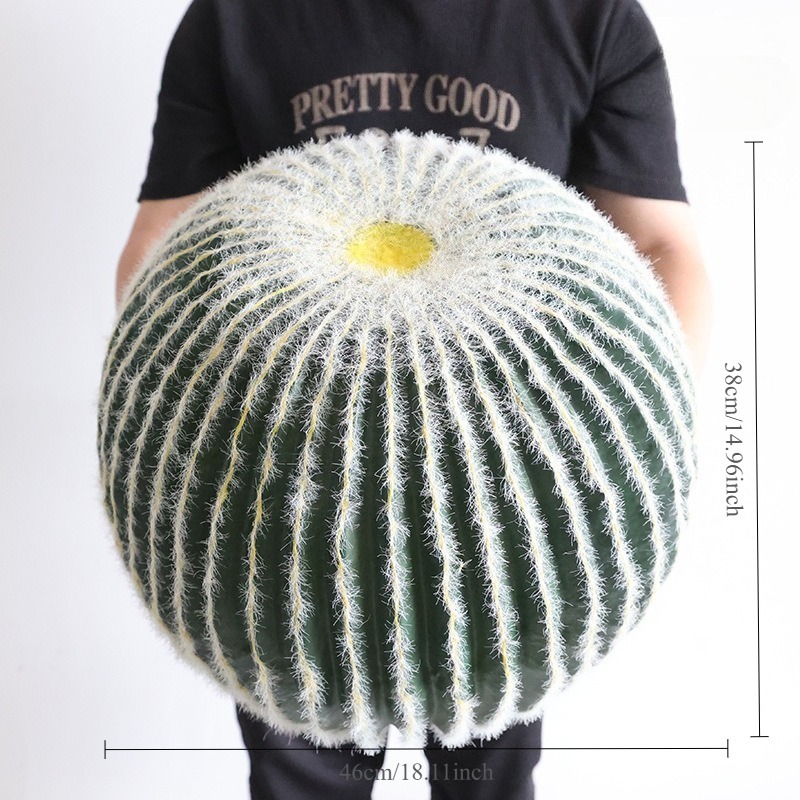white striped velvet cactus 46cm