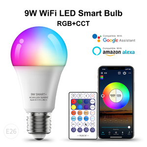 מנורת הנורה E26 E27 B22 7w 9w Wifi חכם אור בית Focos Inteligentes Alexa קול בקרת App Foco led Rgb