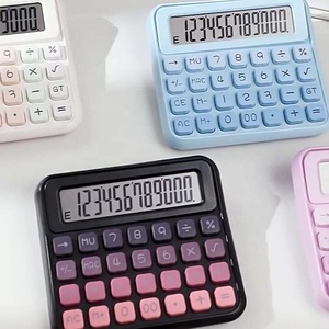 Nueva calculadora clave de PC de escritorio de 12 dígitos, papelería de negocios de pantalla grande para estudiantes, funciona con pilas
