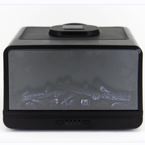 Latest New Design Flame Fireplace Aroma <strong>Diffuser</strong> Air <strong>Humidifier</strong> Essential Oil 300ml Warm Breathing Light <strong>With</strong> <strong>Timer</strong> 2H/4H - Product Image 2