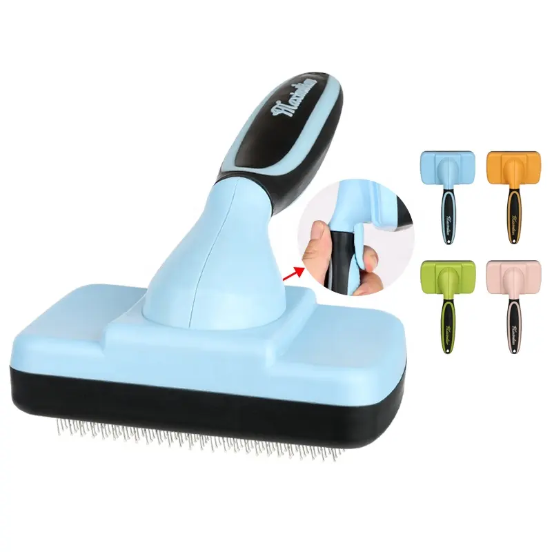 Factory Wholesale Self Cleaning Pet Pin Brush Cat Dog Grooming Slicker Brush With Sticky Beads