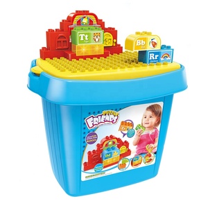 New Children 17-piece Educational Toy Puzzle Learning Bucket Set <strong>Block</strong> Plastic Cartoon <strong>Building</strong> <strong>Blocks</strong> with Light Letter <strong>Pattern</strong> - Product Image 1