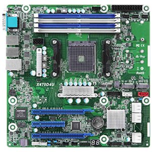 Para la placa base del servidor ASRock Rack, X470D4U, X470D4U, compatible con AMD TR4 Socket, CPUs de la serie Ryzen Threadripper - Product Image 4
