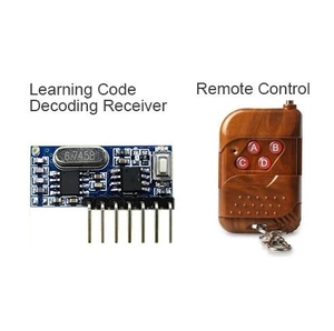 RF 433 Mhz transmisor 4 botones control remoto y módulo de circuito receptor kit fijo ev1527 decodificación código de aprendizaje 4CH salida - Product Image 5