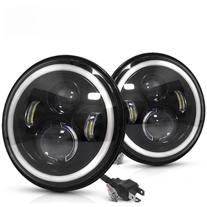 7-Inch LED tam yuvarlak melek göz daire tasarım farlar için Wrangler modifiye motosiklet spot arabalar için - Product Image 2