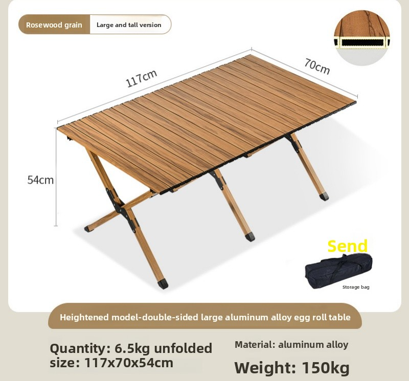 120 cm max - Aluminium aéronautique double face - Grain palissandre