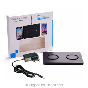 Çift uyumlu Qi çift ped kablosuz şarj istasyonu şarj aleti pedi - Product Image 4