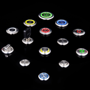 HBAN 16mm paslanmaz çelik halka ledli basmalı düğme anahtarı IP67 | UL CE RoHS sertifikalı Metal Pin ile açık endüstriyel kontrol - Product Image 5