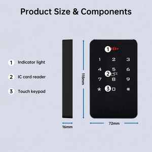 Trudian Standalone ABS Exit Botton Remote <strong>Control</strong> <strong>Access</strong> <strong>Controller</strong> <strong>System</strong> with Wiegand 34/26 Keypad <strong>Access</strong> <strong>Control</strong> - Product Image 3