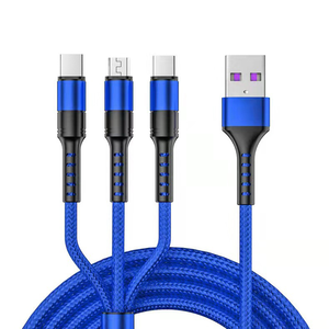 适用于所有智能手机制造商的2022最新全协议快速充电电缆3合1 usb数据线C 3A型 - Product Image 1