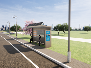 Thiết kế nhà chờ xe buýt, bảng hiệu dừng xe buýt nội thất đường phố đô thị và các cơ sở chờ mô-đun công cộng - Product Image 6