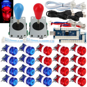 Joystick SJ @ JX 2 para juegos de Arcade, Kit DIY de botones con Logo LED, 8 vías, Cable codificador USB, controlador para PC, MAME, Raspberry - Product Image 2