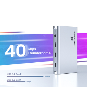卸売40Gbps Thunderbolt 4ドッキングステーションデュアルディスプレイハブ、90W充電コンピューターUSBCドッキングステーションプラグアンドプレイ - Product Image 3