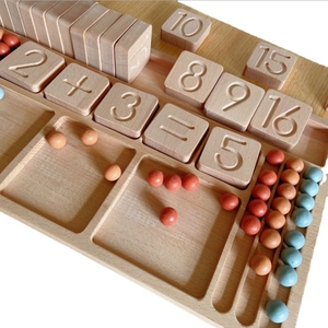 幼児のための就学前の数学学習おもちゃ木製カウントナンバーボード - Product Image 2
