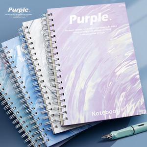 Longorgeous B5 thiết kế độc đáo da xoắn ốc máy tính xách tay nghiêng lên bìa cứng máy tính xách tay da tùy chỉnh máy tính xách tay - Product Image 2