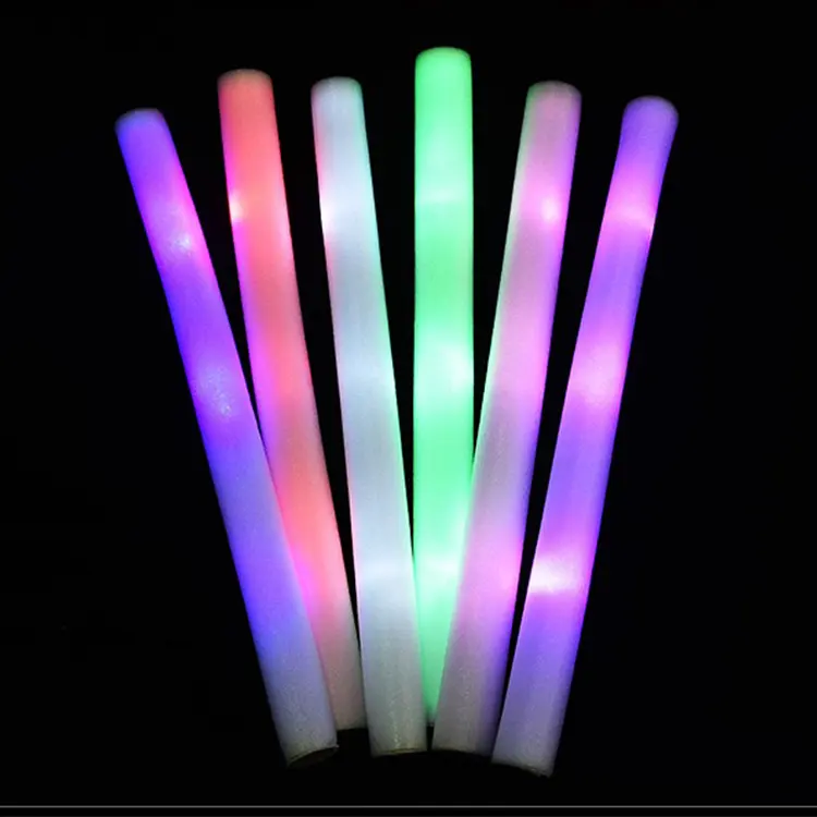 Suplai Pesta LED Transparan Bentuk Busa Konser Tongkat Cahaya Bersinar Tongkat Cahaya LED