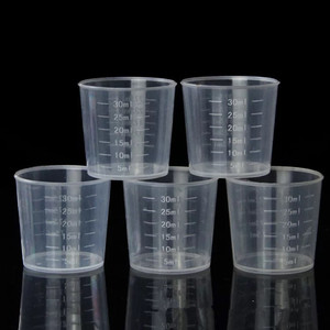 30มิลลิลิตร1ออนซ์ Pp วัดถ้วยพลาสติกปากโซลูชั่นหมวกที่มีขนาด - Product Image 5