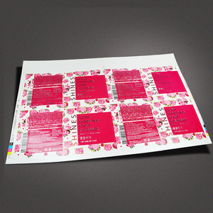 Cheap Price <strong>Red</strong> Cosmetic Stickers With Silver and <strong>Red</strong> Foil Logo - Product Image 6