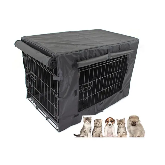100% di lavaggio Outdoor Pieghevole Crate Cage Copertura in Tela per Pet Cucciolo di Cane Gatto Coniglio uccello