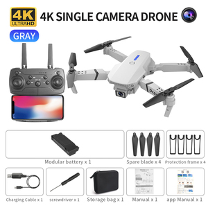 E88专业无人机摄像机4k高清高品质儿童遥控FPV直升机四轴飞行器玩具遥控无人机，带摄像机单镜头 - Product Image 3